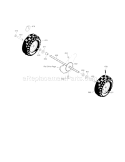 Wheels Diagram and Parts List for C950521193  Craftsman Snow Blower