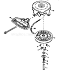 Rewind Starter Diagram and Parts List for C950523303  Craftsman Snow Blower