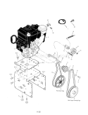 Engine Diagram and Parts List for C950524302A  Craftsman Snow Blower