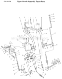 Upper Handle Assemble Diagram and Parts List for C950524758  Craftsman Snow Blower