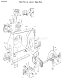 Part Location Diagram of 3961 Craftsman 25" Gear Box Assembly