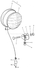 Light Assembly Diagram and Parts List for C950524759  Craftsman Snow Blower