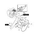 Engine And Drive Diagram and Parts List for C950527350  Craftsman Snow Blower