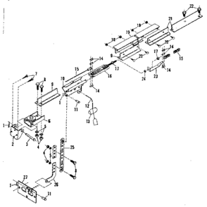 Rail Assembly Diagram and Parts List for 139664400  Craftsman Garage Door Opener