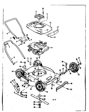 Replacement Parts Diagram and Parts List for 13191460  Craftsman Lawn Mower