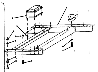 Mounting Base Diagram and Parts List for 580321851  Craftsman Engine