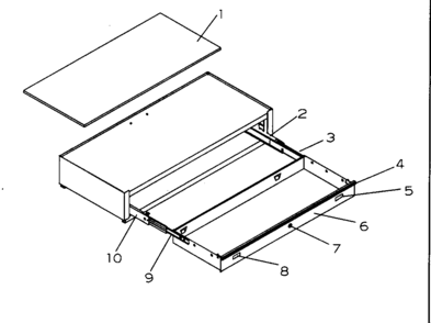 1 Drawer Step Up Diagram and Parts List for 706596041  Craftsman Tool Stand & Cart