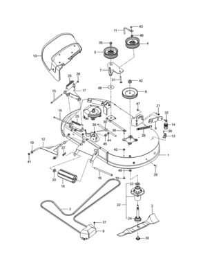 Mower Deck/cutting Deck Diagram and Parts List for 917277730  Craftsman Engine