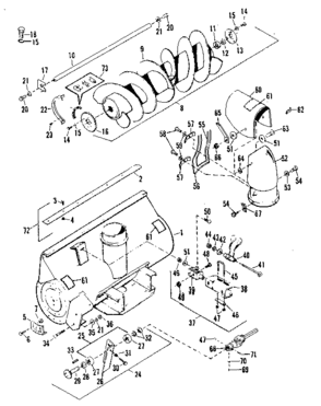 Auger Assembly Diagram and Parts List for 84226519  Craftsman Snow Blower