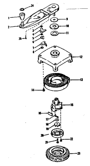 No-pull Starter Diagram and Parts List for 143133022  Craftsman Engine
