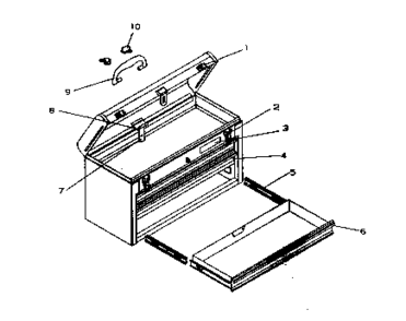 Chest Diagram and Parts List for 706619020  Craftsman Tool Stand & Cart