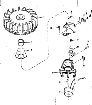 Magneto (wico Fw-2617) Diagram and Parts List for 14350402  Craftsman Engine