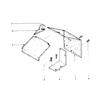 Chip Guard Assembly Diagram and Parts List for 2894  Craftsman Lathe