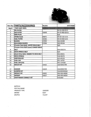 Part Location Diagram of KH-25-132-12-S MTD PLUG-SPARK PLA