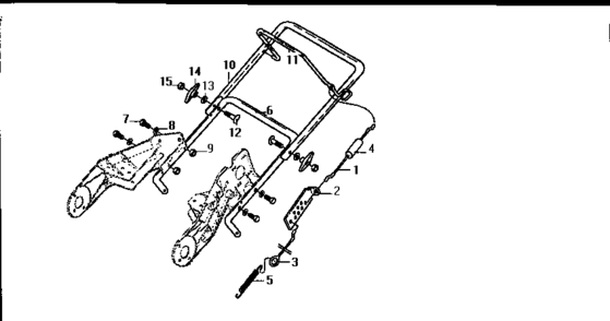 Handle Assembly Diagram and Parts List for 536884560  Craftsman Snow Blower