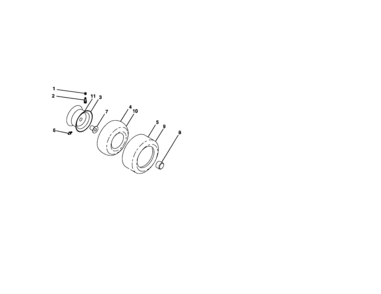 Wheels And Tires Diagram and Parts List for 917289073  Craftsman Lawn Tractor