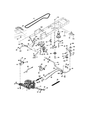Ground Drive Diagram and Parts List for 917274821  Craftsman Lawn Tractor
