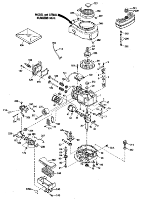 Replacement Parts Diagram and Parts List for 143414252  Craftsman Engine