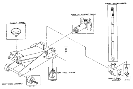 Unit Parts Diagram and Parts List for 21412300  Craftsman Jack