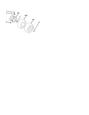 Wheels And Tires Diagram and Parts List for 917272075  Craftsman Lawn Tractor