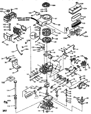 Engine 143.406032 (71/143) Diagram and Parts List for 143406032  Craftsman Engine