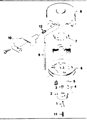 Rewind Starter Diagram and Parts List for 143354432  Craftsman Engine