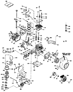 Engine Diagram and Parts List for 143836102  Craftsman Engine