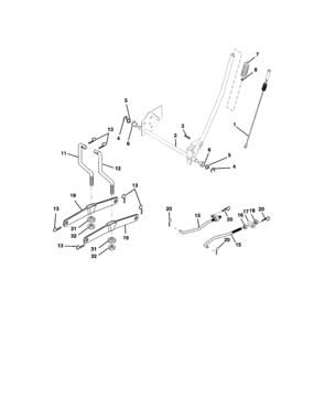 Lift Assembly Diagram and Parts List for 917273800  Craftsman Lawn Tractor