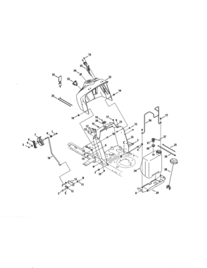 Fuel Tank/dash Panel Diagram and Parts List for 247273730  Craftsman Lawn Tractor