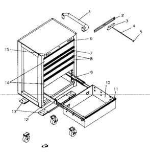 Tool Box Diagram and Parts List for 706954950  Craftsman Tool Stand & Cart