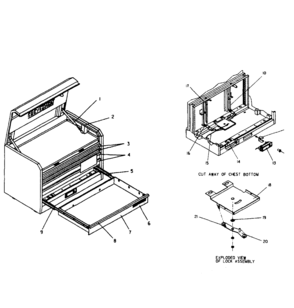 Part Location Diagram of 11080A5-PN Craftsman Tool chest lock