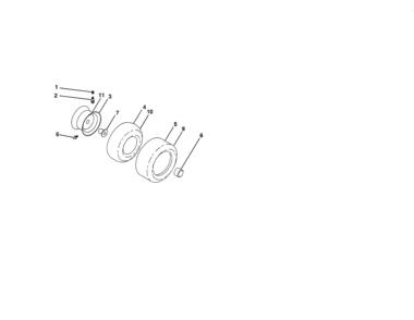 Wheels & Tires Diagram and Parts List for 917986411  Craftsman Lawn Tractor