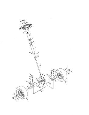 Steering/wheel Diagram and Parts List for 247203692  Craftsman Engine