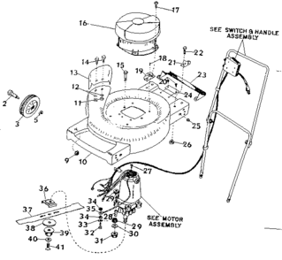 Mower Housing Diagram and Parts List for 31591390  Craftsman Lawn Mower