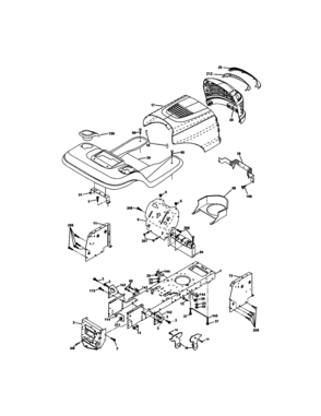 Chassis And Enclosures Diagram and Parts List for 917272431  Craftsman Lawn Tractor