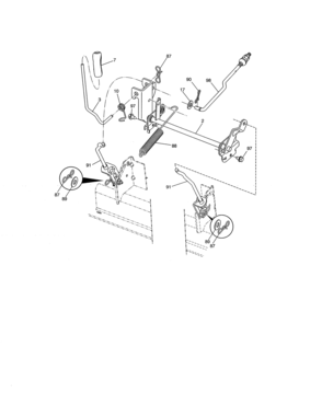Lift Diagram and Parts List for 917986411  Craftsman Lawn Tractor