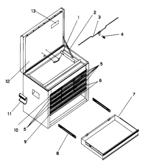 Part Location Diagram of A6915A1 Craftsman Lock cam