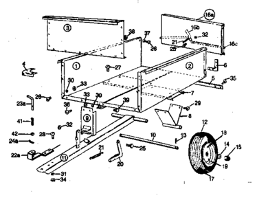 Replacement Parts Diagram and Parts List for 610243561  Craftsman Tool Stand & Cart