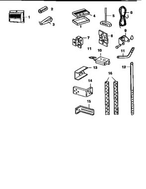 Installation Diagram and Parts List for 13953479SRT1  Craftsman Garage Door Opener