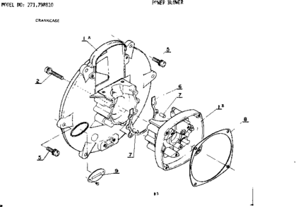 Crankcase Diagram and Parts List for 271798810  Craftsman Trimmer