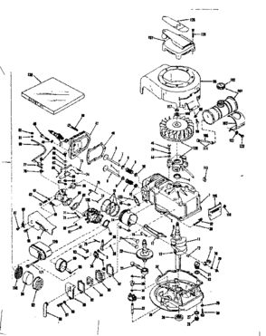 Basic Engine Diagram and Parts List for 143106020  Craftsman Engine