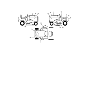 Decals Diagram and Parts List for 917275754  Craftsman Lawn Tractor