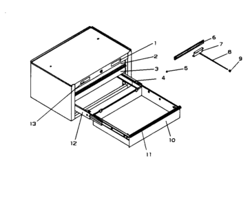 Cabinet Parts Diagram and Parts List for 706593920  Craftsman Tool Stand & Cart