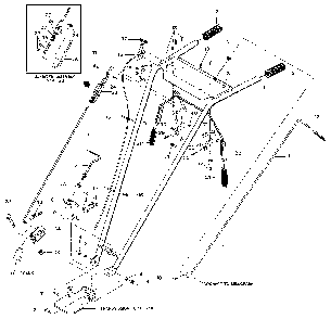 Handlebars & mounting bracket - & control levers Diagram and Parts List for 98729904  Craftsman Tiller