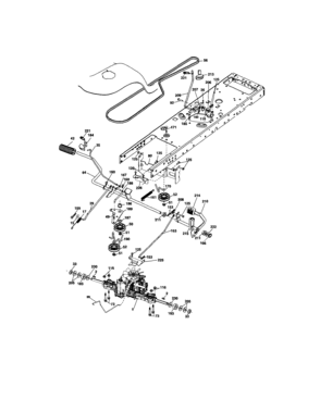 Ground Drive Diagram and Parts List for 917287242  Craftsman Lawn Tractor
