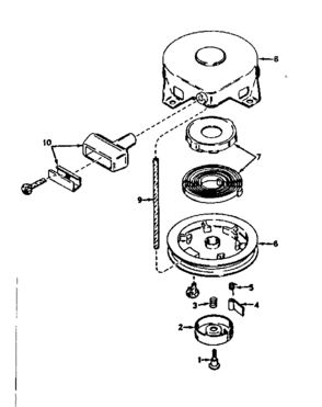 Rewind Starter No. 590420 Diagram and Parts List for 143171072  Craftsman Engine