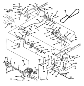 Ground Drive Diagram and Parts List for 917257731  Craftsman Lawn Tractor