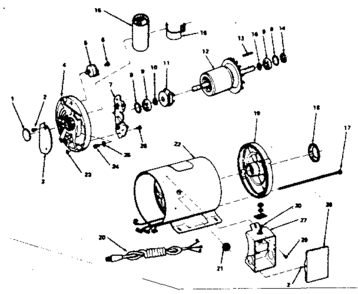 Unit Diagram and Parts List for 11312690  Craftsman Power Motor