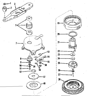 No-pull Starter No. 590365 Diagram and Parts List for 143125011  Craftsman Engine