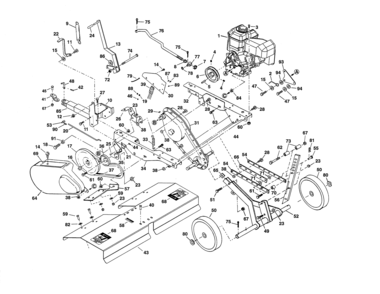 Tow-behind Tiller Diagram and Parts List for 486240031  Craftsman Lawn Tractor